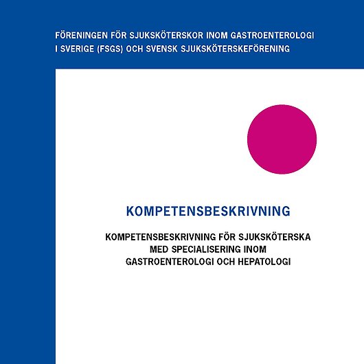 omslag för kompetensbeskrivning för sjuksköterska inom gastroenterologi och hepatologi